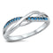 925 Sterling Silver Abstract Infinity Ring - Color CZs
