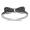 925 Sterling Silver Ribbon Ring With CZ