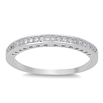 925 Sterling Silver  CZ Band