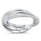 925 Sterling Silver Interconnected Triple Bands