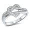 925 Sterling Silver Heart Love Knot Ring