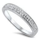 925 Sterling Silver 4mm CZ Stackable Ring