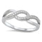 925 Sterling Silver Abstract Infinity Ring