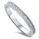 925 Sterling Silver 2mm CZ Eternity Ring - Stackable