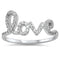 925 Sterling Silver CZ LOVE Ring