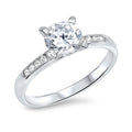 925 Sterling Silver Engagement Ring - Solitaire