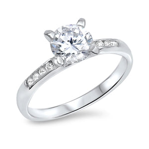 925 Sterling Silver Engagement Ring - Solitaire