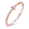 925 Sterling Silver Small Cross Ring - Tri colors