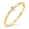 925 Sterling Silver Small Cross Ring - Tri colors