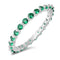 925 Sterling Silver CZ Eternity Ring - 2mm Colored CZ