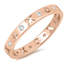 925 Sterling Silver XOXO Hugs & Kisses Rings - Stackable