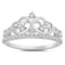 925 Sterling Silver Crown Ring With CZ