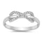 925 Sterling Silver Infinity Ring With Clear CZ