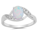 925 Sterling Silver With CZ/Opal