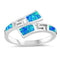 925 Sterling Silver Wrap Around Ring With Opal Inlay
