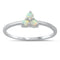 925 Sterling Silver Ring With 3 Opals