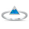925 Sterling Silver Mountain Ring With Opal Inlay