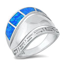 925 Sterling Silver Opal Wring - 20mm Wide