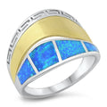 925 Sterling Silver Opal Wring - 20mm Wide