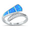925 Sterling Silver Opal Ring - Wrap Around Style