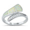 925 Sterling Silver Opal Ring - Wrap Around Style