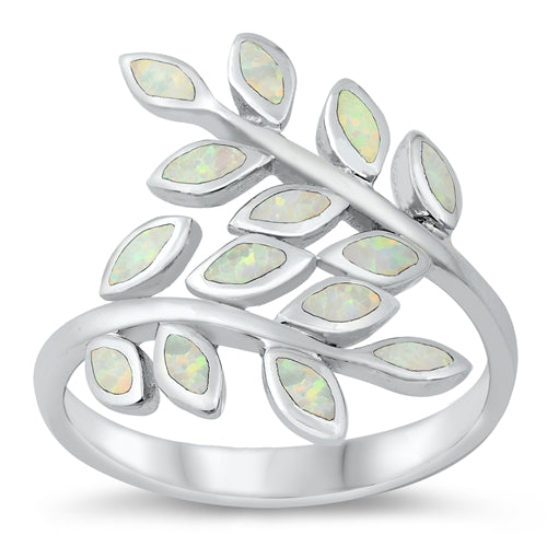 925 Sterling Silver Maile Leaves Ring - 22mm
