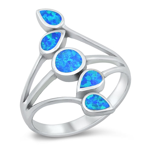 925 Sterling Silver Wide Opal Ring - 27mm