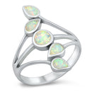 925 Sterling Silver Wide Opal Ring - 27mm
