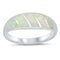 925 Sterling Silver Opal Ring - 7MM Tapered
