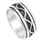 925 Sterling Silver Spinner Ring - Wave