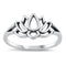 925 Sterling Silver Lotus Ring - Flower Ring - Zen Art - Women's Ring.  Ring for Teens.