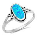 925 Sterling Silver Ring With Opal Inlay