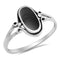 925 Sterling Silver Ring With Black Onyx Inlay