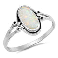 925 Sterling Silver Ring With Opal Inlay