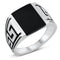 925 Sterling Silver Black Onyx Men's Ring