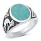925 Sterling Silver Genuine Turquoise Ring - Kokopelli Dancer