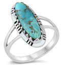 925 Sterling Silver Genuine Turquoise Ring
