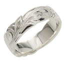 925 Sterling Silver Hawaiian Heirloom Ring - 6mm to 10mm Width