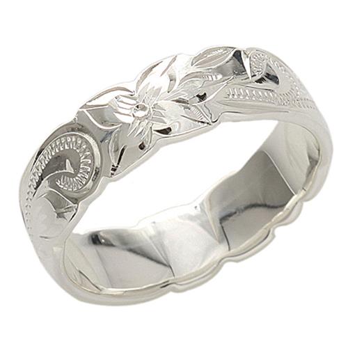 925 Sterling Silver Hawaiian Heirloom Ring - 8mm Width