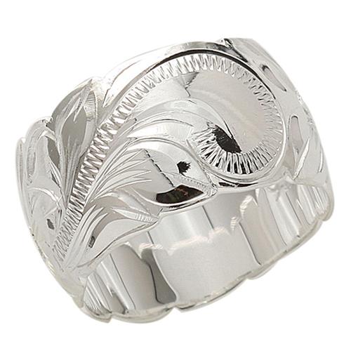 925 Sterling Silver Hawaiian Heirloom Ring - 6mm to 10mm Width