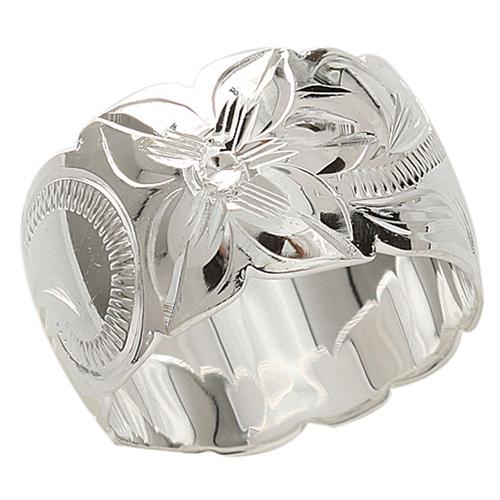 925 Sterling Silver Hawaiian Heirloom Ring - 6mm to 10mm Width