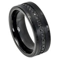 Scratch Free Tungsten Carbide Ring - 8mm With CZ Eternity