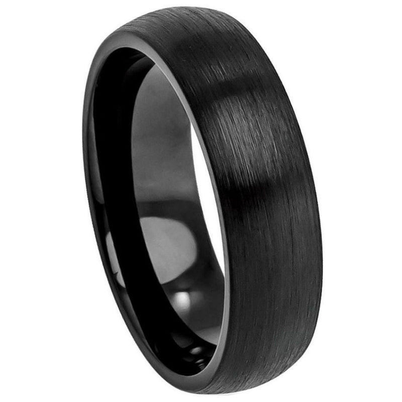 Scratch Free Tungsten Carbide Rings - 6mm Black Rhodium Plated