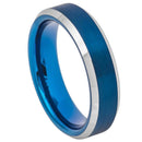 Scratch Free Tungsten Carbide Ring - 6mm or 8mm Blue Rhodium Plated