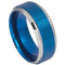 Scratch Free Tungsten Carbide Ring - 6mm or 9mm Blue Rhodium Plated