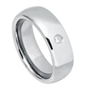 Scratch Free Tungsten Carbide Ring - 8mm With Genuine Diamond