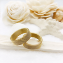 Stainless Steel 18K Gold Plated Mesh Ring
