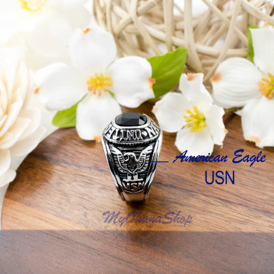Stainless Steel US Navy Ring