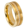 Scratch Free Tungsten Carbide Ring - 8mm With CZ Eternity