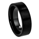 Scratch Free Tungsten Carbide Rings - 9mm Black Rhodium Plated